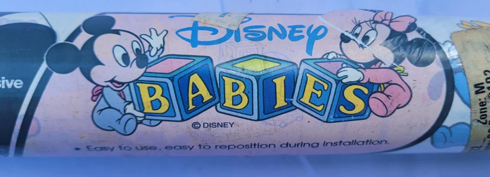 Новая контактная бумага Disney Babies 1989 Rubbermaid ширина 18 дюймов 8 ярдов Микки Минни - Изображение 2 из 4