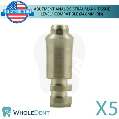 5 Dental Prosthetic Analog Straumann Tissue Level  Compatible Ø4.8mm System RN
