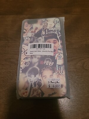 Nice Apple I Phone 6 Plus Justin Bieber Black Cell Phone Case. NIP. 001602