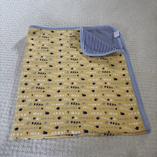 Gymboree Vintage Baby Blanket Animal Tracks 100 cotton yellow bear seal penguin