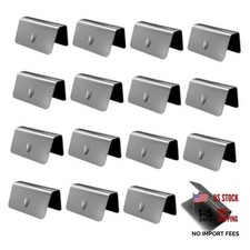 16PCS Car Windshield Water Retaining Strip Clips, Stainless Steel Wind Silver