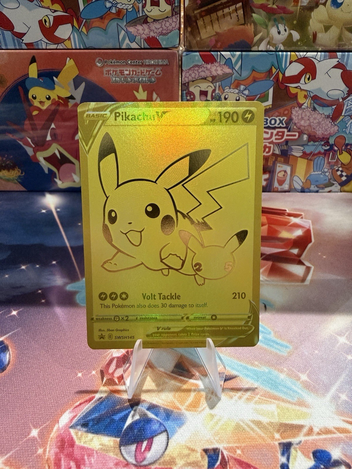 Pokémon TCG Pikachu V SWSH145 Black Star Promo Holo Card Mint Condition