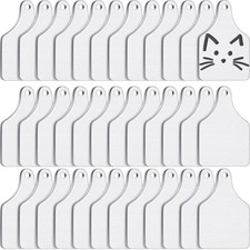 Zhengmy 50 Pieces Metal Cow Tag Blank Metal Stamping Blanks Aluminum Tiny Cattle
