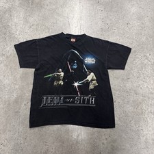 Vintage 1999 Star Wars Episode 1 T Shirt Jedi Vs Sith Size XL Movie Promo Tee