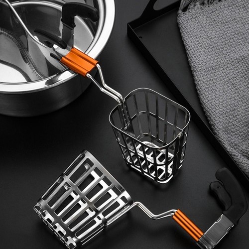 Thicken Stainless Steel Slotted Spoon Multi-functional Net Skimmer Restaurant - Picture 3 of 11