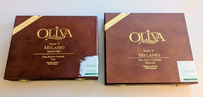 Set of 2 Oliva Serie V  Melanio and Melanio Maduro Sigar Boxes