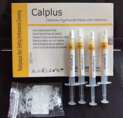 Dental CALPLUS Calcium Hydroxide Paste With Iodoform 4 x 2gm Syringe Pack fship