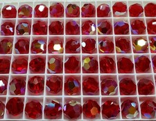 Swarovski 5000 10mm round beads, Light Siam AB 6pcs 