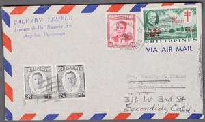 MayfairStamps Philippines Tuberculosis to San Marcos CA Air Mail Cover aaz_63369