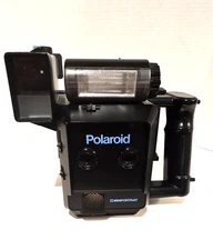 POLAROID MINIPORTRAIT INSTANT CAMERA M-203  JAPAN **TESTED *W/ BACK & SLIDE