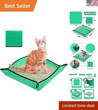 Spacious  Lightweight Portable Litter Box for Cats - Ideal for Adventures