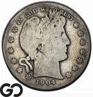 1904-S Barber Half Dollar, Better San Francisco Date