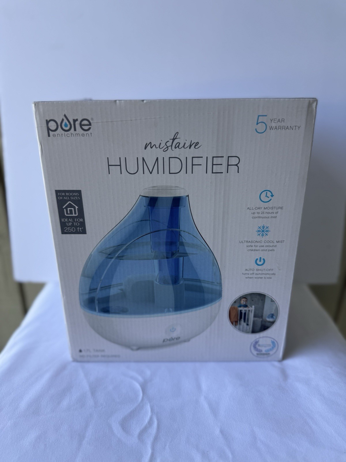 BRAND NEW Pure Enrichment MistAire Ultrasonic Cool Mist Air 