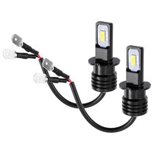 A ABSOPRO H3 Fog Lights Bulbs 6000K Cool White 80W Power 3570 Chips Car Drivi...