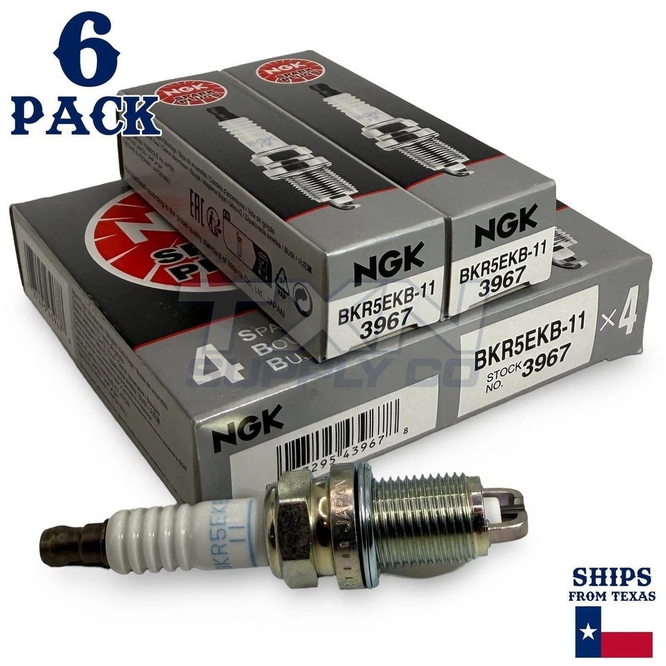 Paquete de 6 bujías estándar NGK 1995-2004 para Toyota Tacoma V6 3,4 L Foto 2 de 3