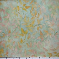 1 Yard Cut of Lunn Little Leaves Batik 100 Cotton 3986 Buttercup Green Fabric