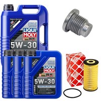 MotoröL Filter Set 5W-30 Liqui Moly 8 Liter + Schraube FüR Opel Vivaro Movano B