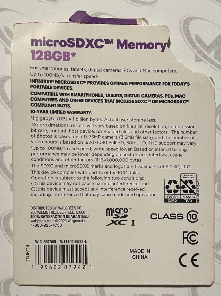 Infinitive Micro SD 128gb With SD Card Adapter (Damaged Box) - Image 2 of 2