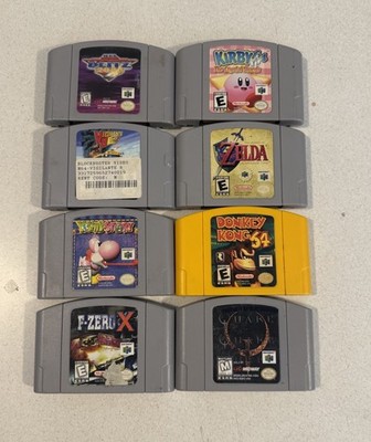 N64 Lot Of 8 Games - Kirby, quake, F-Zero X, Yoshi, blitz Tested And Working