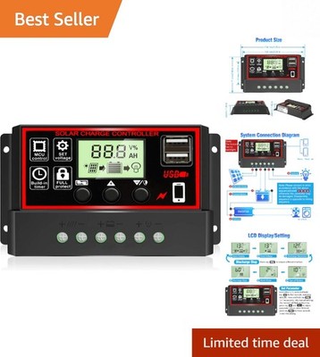 Advanced 30A Solar Charge Regulator - Safe, Adjustable, and Portable Design