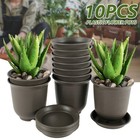 Round Plant Flower Seedlings Nursery Pots Saucer Tray Planter Home Decor kiOuO