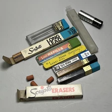 Lot of PENCIL LEADS, ERASERS & MORE BEROL SCRIPTO PENTEL MARLBORO STAEDTLER MARS