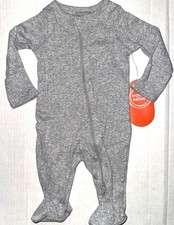 WONDER NATION sleeper solid gray size NEWBORN