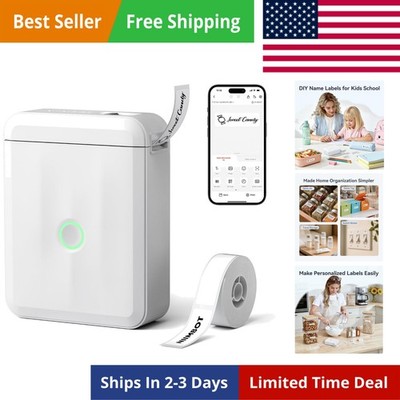 D110 Upgraded Version Mini Label Maker Machine with Tape, Portable Bluetooth ...