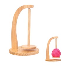 Yarn Holder for Knitting and Crocheting, Wooden Yarn Spinner with Magnetic Me...