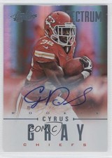 2012 Panini Absolute Rookie Spectrum Platinum 19/25 Cyrus Gray #121 Auto 2d9