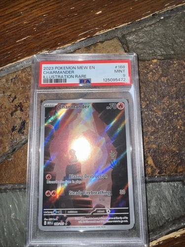 PSA 9 MINT - Charmander 168/165 Pokemon Scarlet & Violet 151 Illustration Rare