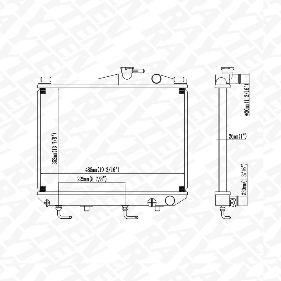 Aluminium Radiator for 1983 1984 1985 1986 1987 1988 Toyota Tercel 1.5L CU813 Foto 2 de 3