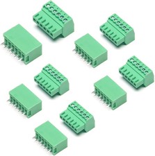 5 Set 6 Pin 2.54mm Pitch PCB Screw Terminal Block Connector Size: 5 set- 6 Pin