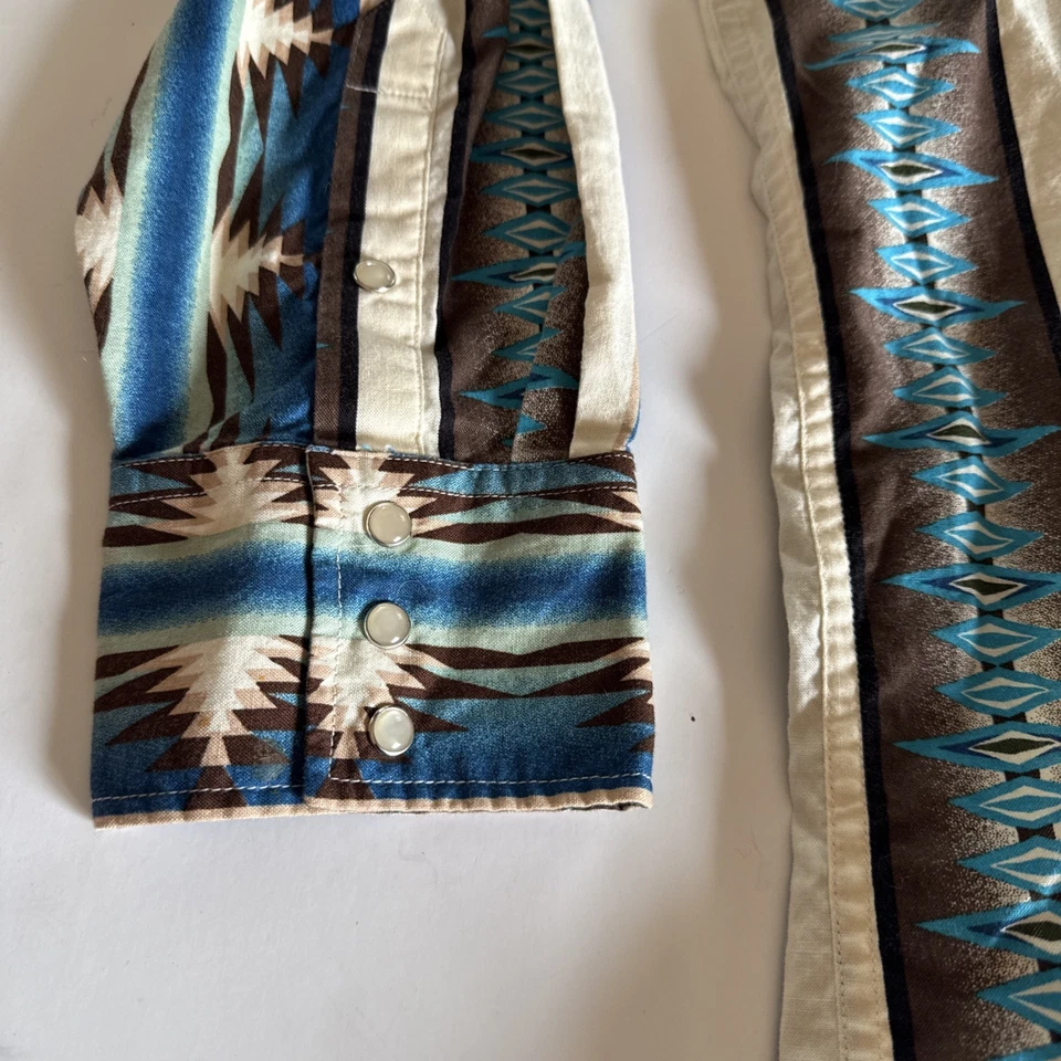 Panhandle Slim Shirt Men Sz 3XLT Western Aztec Pearl Snap Long Sleeve Rockabilly - Image 4 of 4