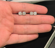GRA Certified Round Moissanite Stud Earrings ...