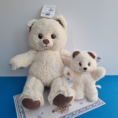 Build A Bear Cozy Cuddles Plüsch Kuschelig Creme Teddybär & Bohnen Brandneu mit Etikett 