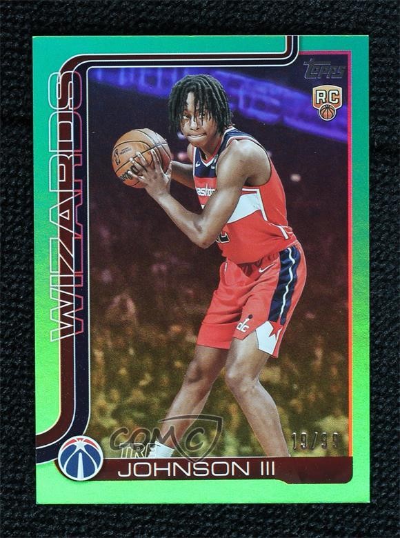 2025-26 Topps Green Rainbow 19/99 Tre Johnson III #206 Rookie RC 0g4t