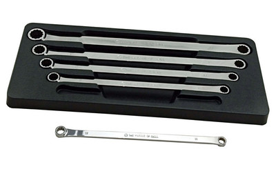5 PIECE EXTRA LONG FLAT RING WRENCH / SPANNER SET FROM BRITOOL HALLMARK RXLFSET5