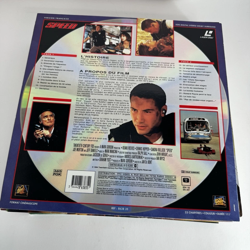 French Laserdisc 90’s Movie Lot Of 12 Roger Rabbit Speed The Mask Stargate VG+ - Image 4 of 4