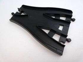 Lego Duplo Black Train Track Junction, Bridge End, and 4 Short Straight Track