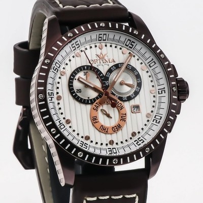 Optima   Swiss Chronograph Watch   Stainless Steel   Quartz   45mm   OSC281