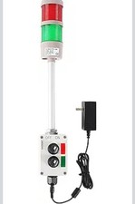 2 Stack Super Bright LED Andon Tower Signal Light with Buzzer (Red/Green) 