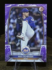 2023 Bowman Max Scherzer #53 Purple Pattern 184/199