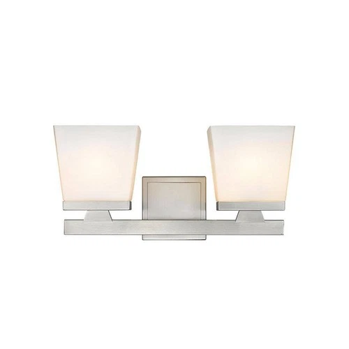 Z-Lite Astor 16" 2-Light Brushed Nickel Vanity Light w/Etched Opal Glass Shades - Picture 2 of 6