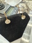 Vtg 14kt Solid Gold 1.219g Clear Tourmaline Earrings Tested & Marked — photo 5