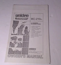 BC210XL UNIDEN BEARCAT COPY OPERATING MANUAL