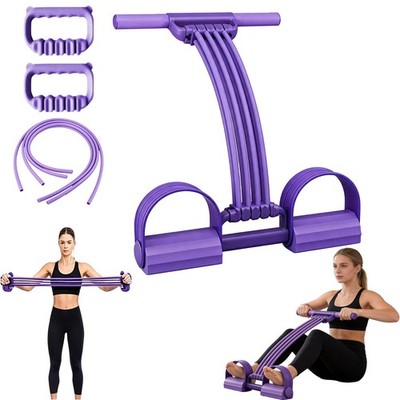 Pedal Resistance Band with Handle, 2026 New Upgraded 8-Tube 3-in-1 Multi-Func...