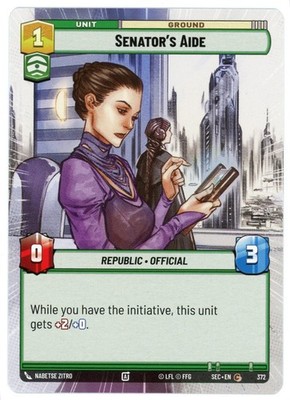 Senator's Aide (Hyperspace) - 372 - Secrets of Power - SWU NM/M