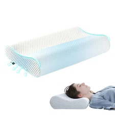 DR.Dream Memory Foam Pillow Cooling Gel Neck Contour Cervical Orthopedic Pillow