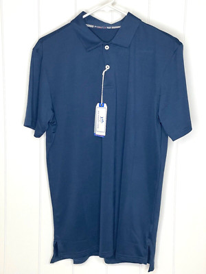 Southern Tide NWT Men's First Mate Tonal Performance Polo Shirt Navy Size Small